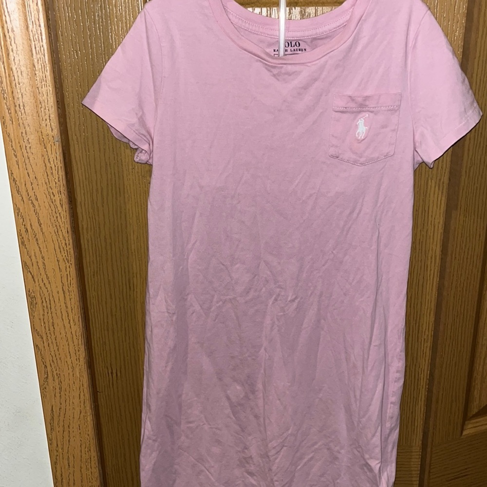 Pink & White Polo Ralph Lauren Kid Dress
